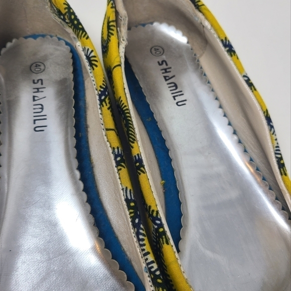 Yellow Patterned Flats - Picture 10 of 15